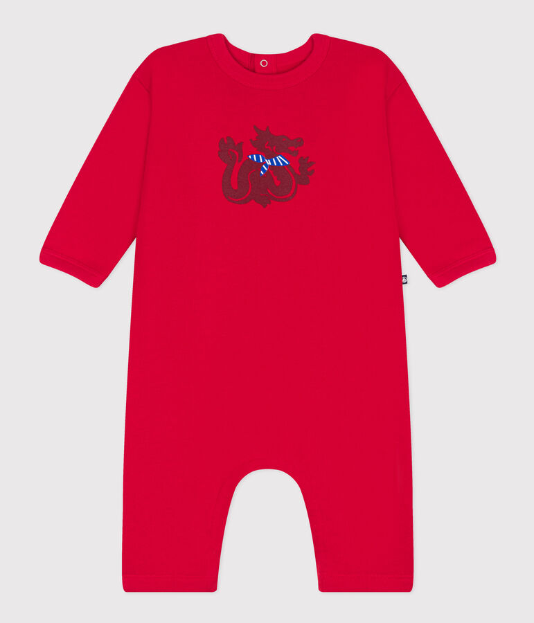 Lang pakje van molton voor baby's rood