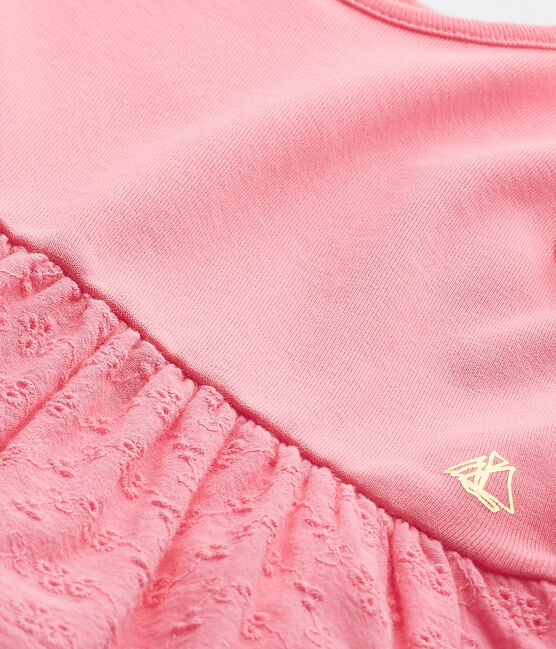 Jurk met vlindermouwen voor babymeisjes roze PETAL