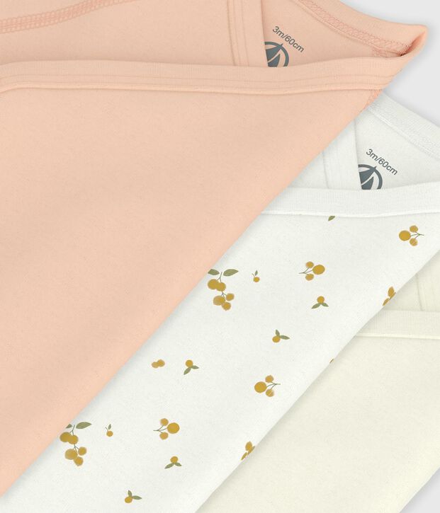 Set van katoenen babyrompertjes met print en korte mouwen multicouleur