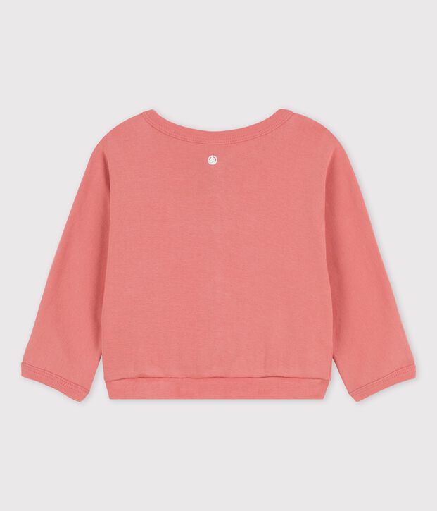 Babyvestje met vleermuismouwtjes in katoen roze