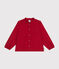 Blouse manches longues en toile enfant fille rouge AURORA
