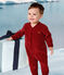 Effen fluwelen babypyjama rood TERKUIT
