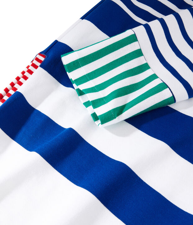 Nieuwe uitgave Hy&egrave;res jurk wit/blauw