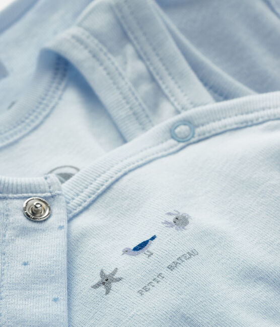 Ensemble bébé 2 pièces en côte bleu FRAICHEUR/bleu ACIER