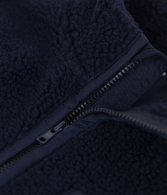 Veste bébé en sherpa recyclée bleu SMOKING
