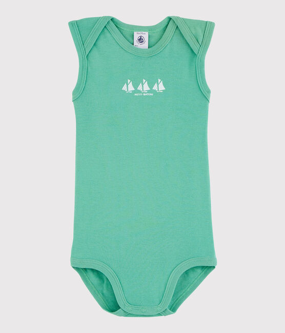 Body sans manches bébé garçon vert ALOEVERA