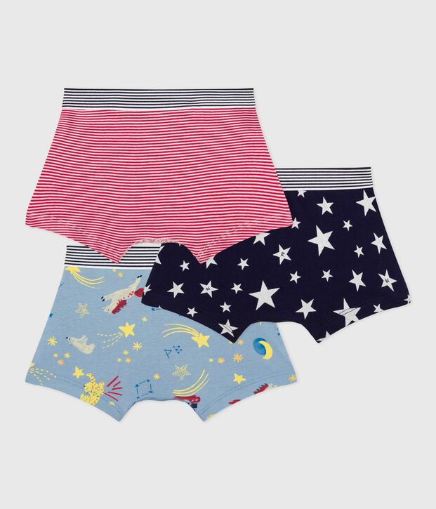 Lot de boxers enfant en coton imprim&eacute; multicouleur