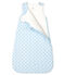 Trappelzak van ribstof voor baby's blauw FRAICHEUR/wit MULTICO