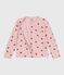 Cardigan enfant en coton imprimé rose JOLI/blanc MULTICO