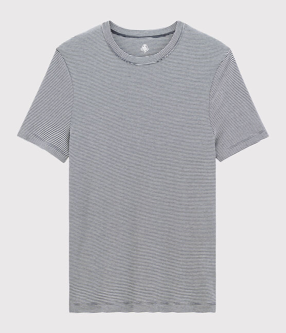 T-shirt met korte mouwen Heren. blauw SMOKING/wit MARSHMALLOW