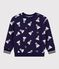 Sweatshirt enfant en coton imprimé bleu SOIR/ MULTICO