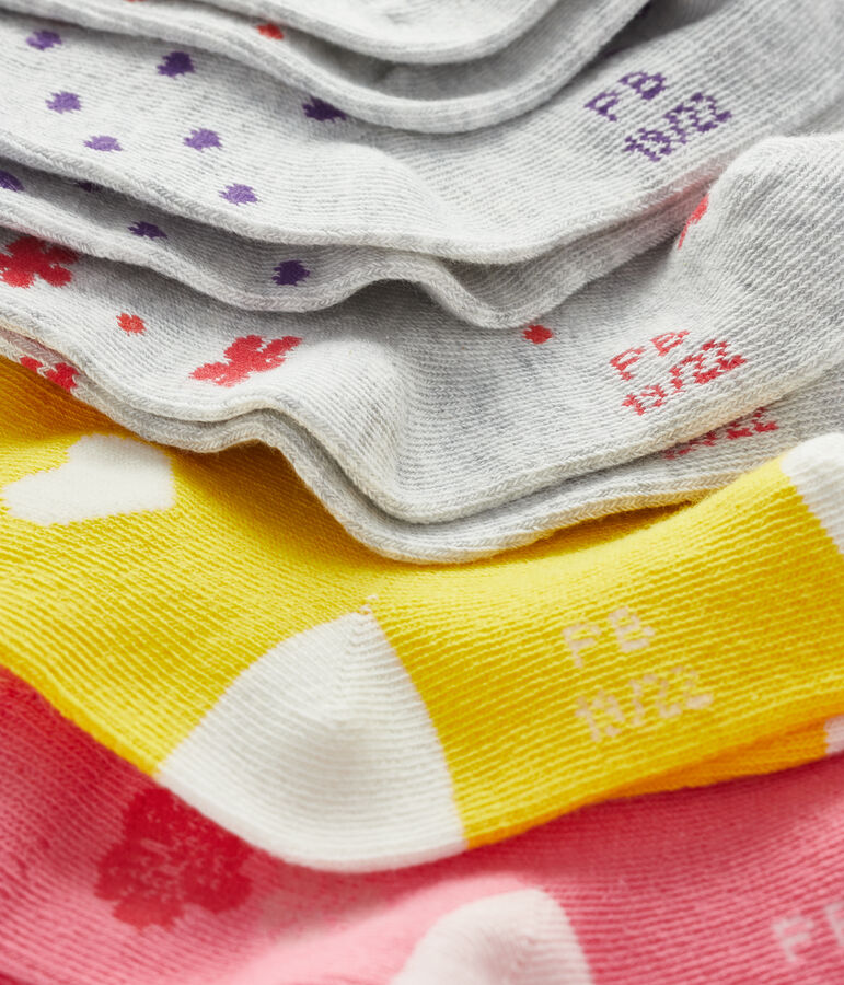 Lot de 5 paires de chaussettes b&eacute;b&eacute; fille multicouleur
