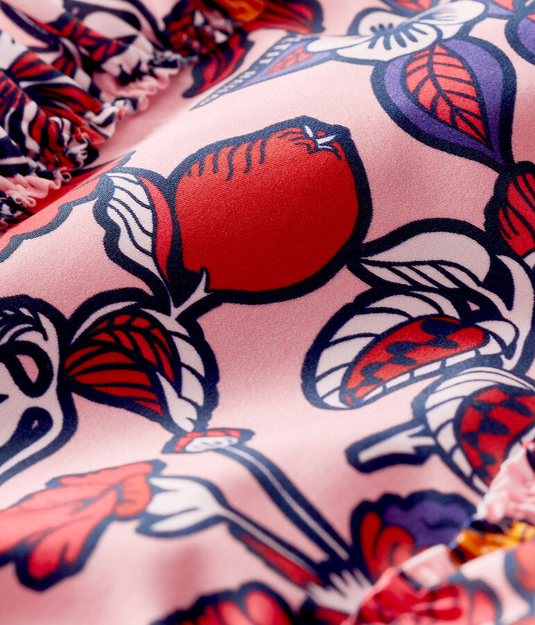 Milieuvriendelijk badpak babymeisje roze/multicouleur