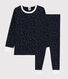 Pyjama à étoiles blanches enfant mixte en côte