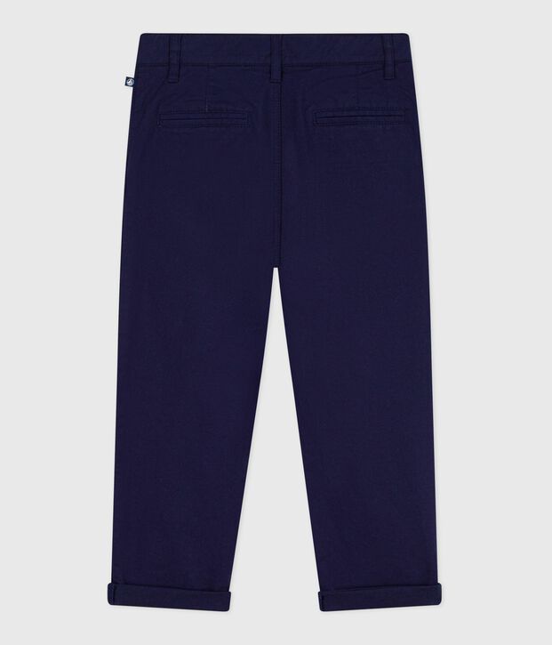 Pantalon enfant en coton bleu marine