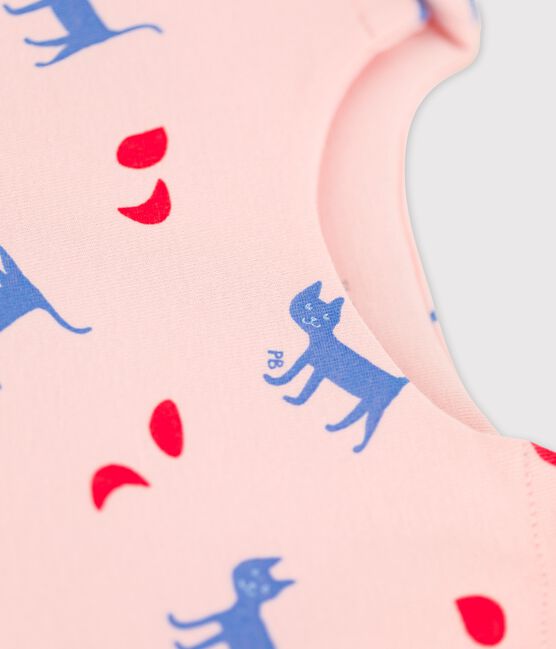 Babyslaapzak met print in katoen roze MINOIS/wit MULTICO