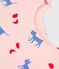 Babyslaapzak met print in katoen roze MINOIS/wit MULTICO