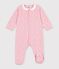Pyjama b&eacute;b&eacute; en velours avec col, imprim&eacute; &agrave; fleurs rose/multicouleur