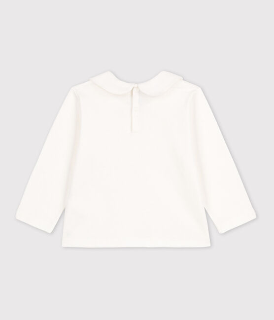 Blouse manches longues bébé en coton blanc MARSHMALLOW