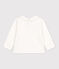 Blouse manches longues bébé en coton blanc MARSHMALLOW