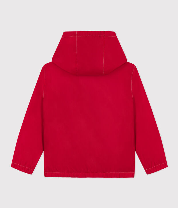 Coupe-vent, mati&egrave;re recycl&eacute;e enfant fille/gar&ccedil;on rouge