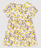 Jurk met korte mouwen voor baby meisje wit MARSHMALLOW/wit MULTICO
