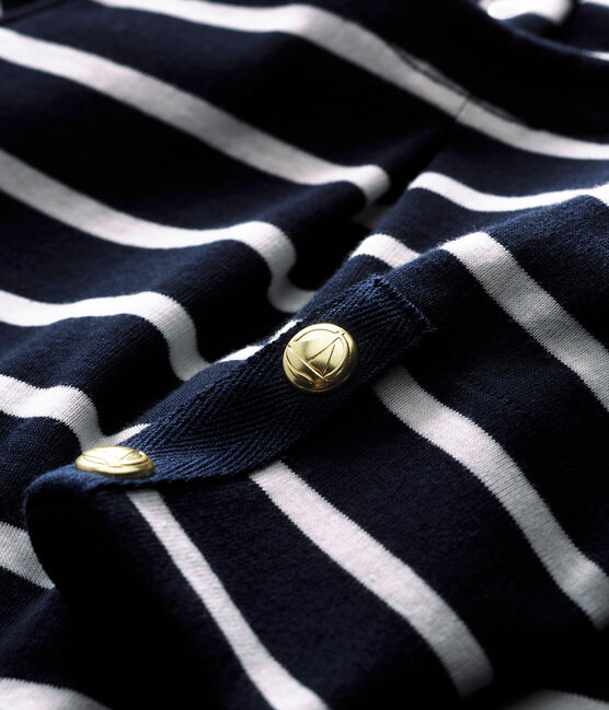 Blouse bébé fille rayure marinière bleu SMOKING/blanc MARSHMALLOW