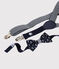 Set bretels en vlinderdas voor jongens blauw SMOKING/wit MARSHMALLOW