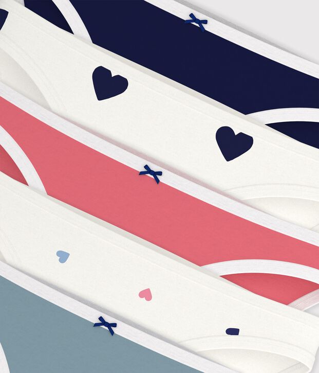 Setje van katoenen damesonderbroekjes met print multicouleur