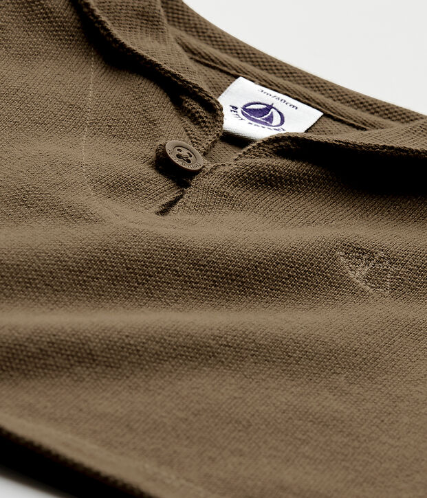 T-shirt b&eacute;b&eacute; gar&ccedil;on manches courtes marron