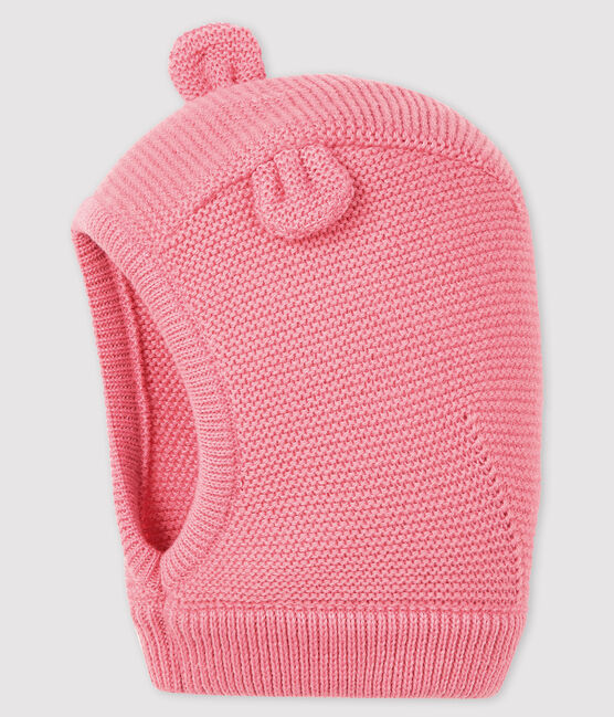 Effen bivakmuts voor baby meisje/jongen roze CHEEK