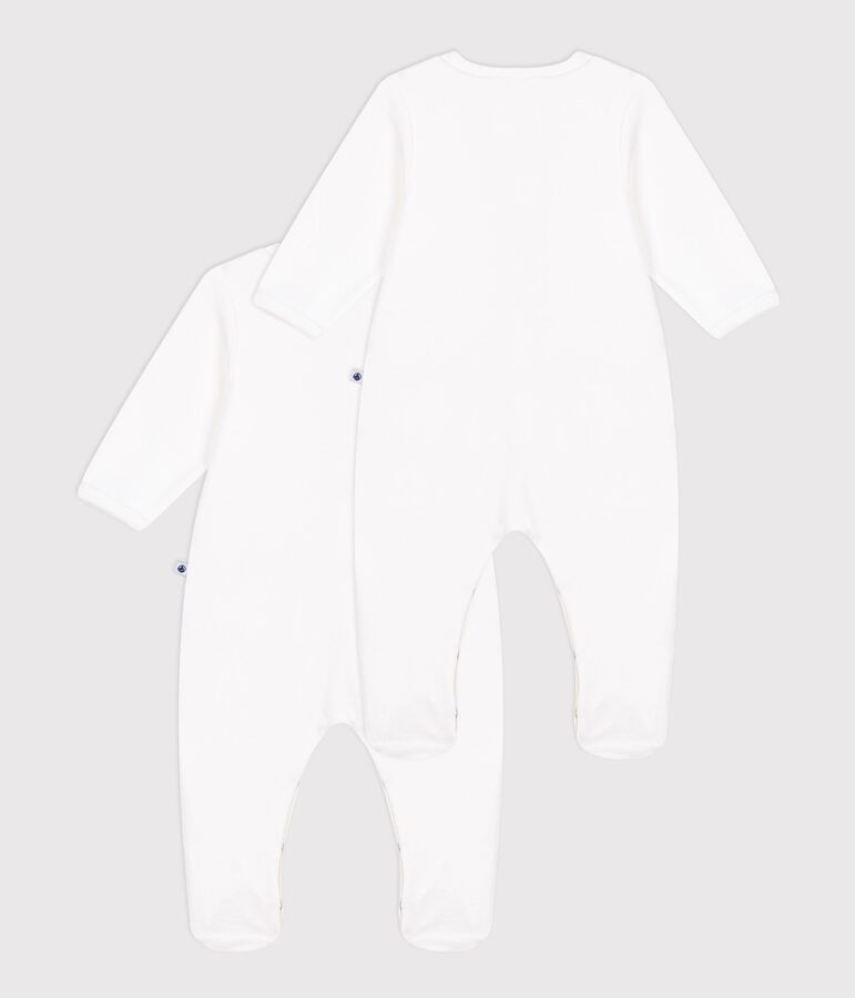 Lot de pyjamas b&eacute;b&eacute; en velours unis variante 1