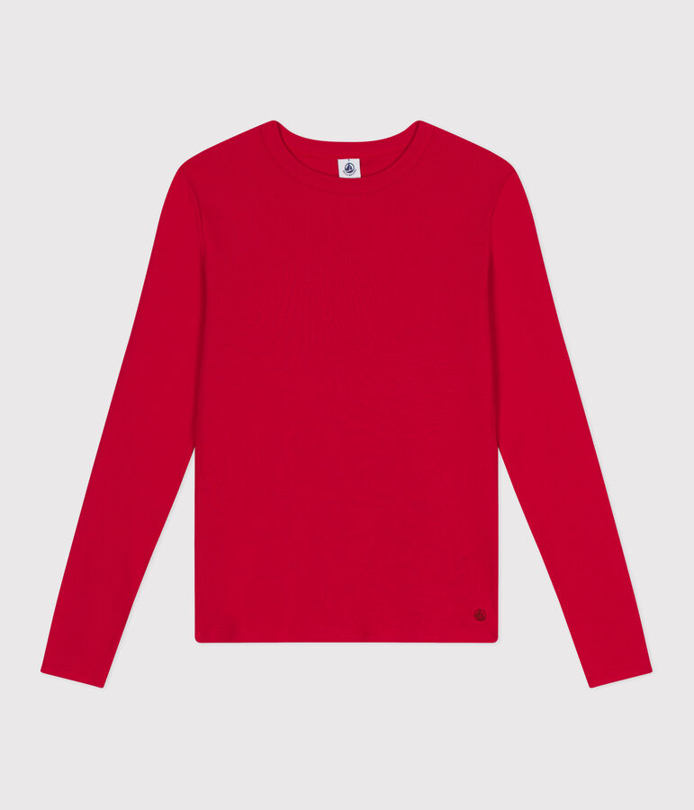 Tee-shirt L'ICONIQUE col rond en coton Femme rouge CORRIDA