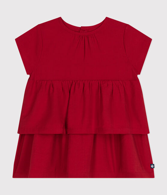 Robe manches courtes bébé rouge AURORA