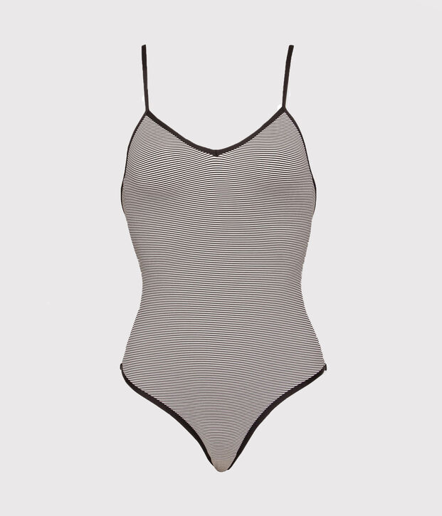 Maillot de bain 1 pi&egrave;ce bleu/blanc