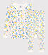 Pyjama snugfit fleurs rétro phosphorescent petite fille en coton