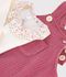 Katoenen babyrompertje en bodysuit set met effen kraag roze/ecru