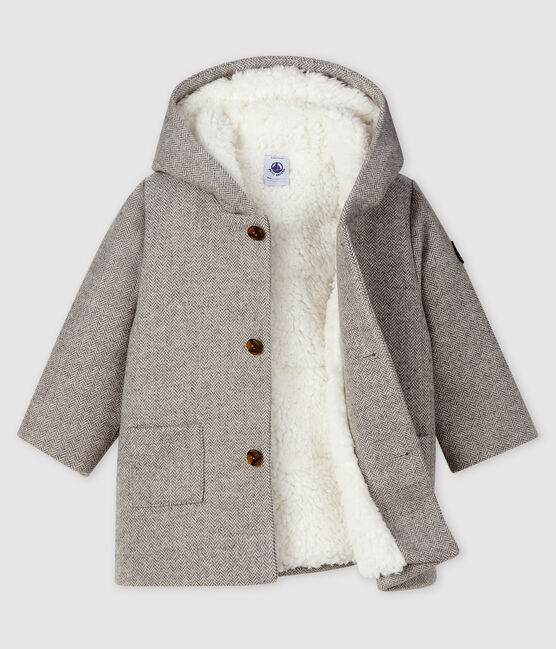 Manteau bébé garçon en laine gris GRIS CHINE
