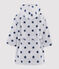 Jongensbadjas van badstof wit MARSHMALLOW/blauw MEDIEVAL