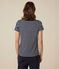Le Droit, gestreept katoenen T-shirt met ronde hals voor dames blauw SMOKING/wit MARSHMALLOW