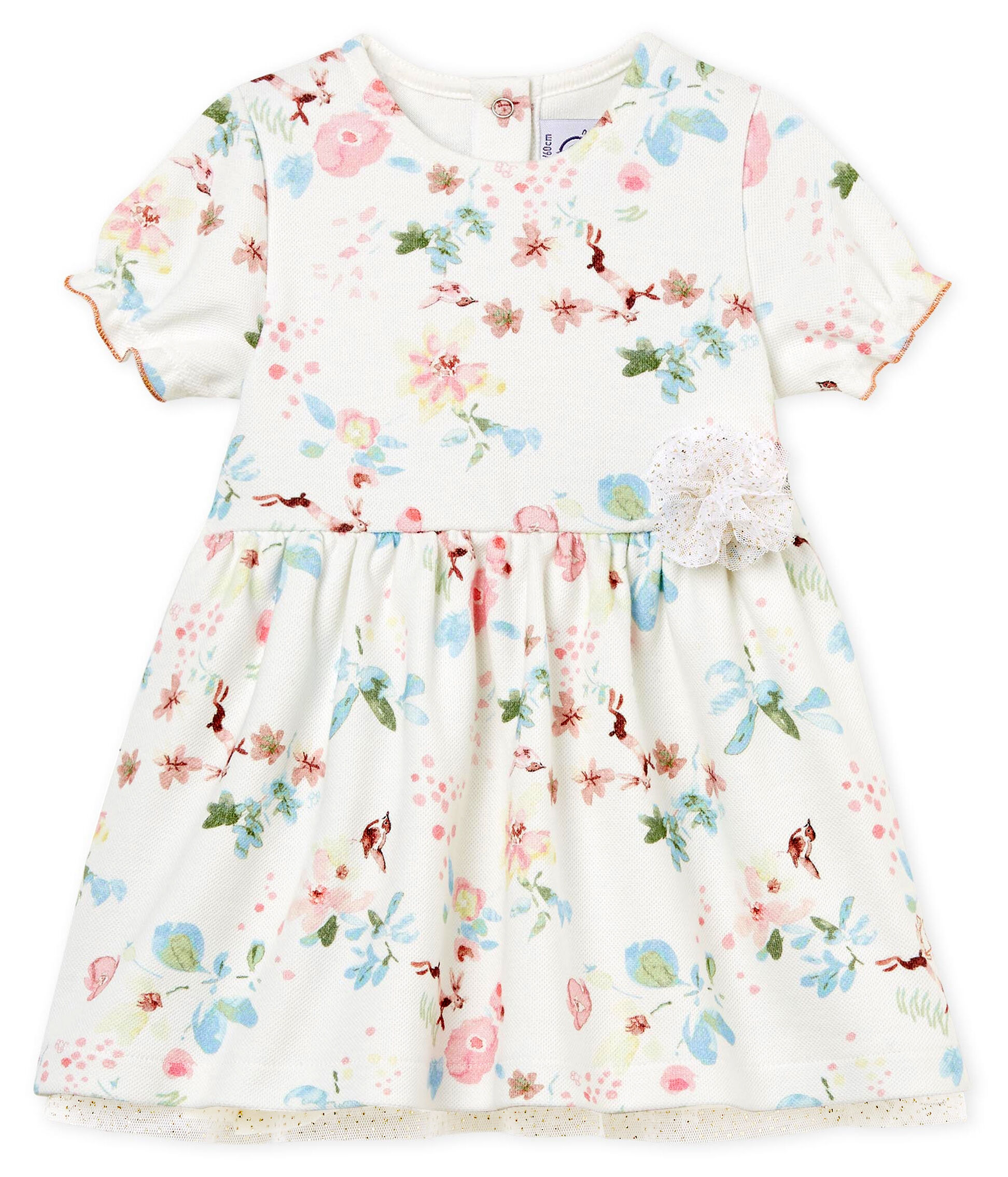 Jurk met korte mouwen en print voor babymeisjes 4727101000