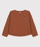 sweatshirt in doorgestikte tubic voor Meisjes / Jongens bruin CINA