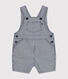 Gestreepte korte salopette voor baby's