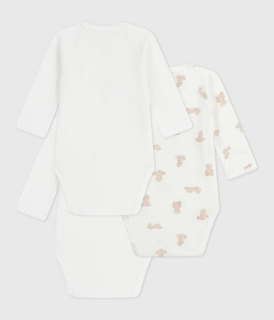 Set van katoenen babybody's met lange mouwen en print variante 1
