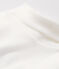 Body met lange mouwen en opgerolde kraag baby wit MARSHMALLOW