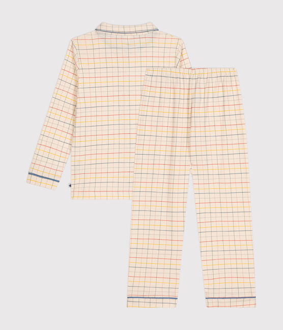 Pyjama en coton imprimé à carreaux enfant blanc AVALANCHE/ MULTICO