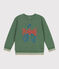 Katoenen uniseks sweatshirt met print voor kinderen groen PALMERAIE