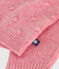 Cardigan en tricot contenant de la laine bébé rose ROSELINE CHINE