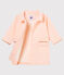 Gestreepte mantel voor babymeisjes wit MARSHMALLOW/roze ROSAKO
