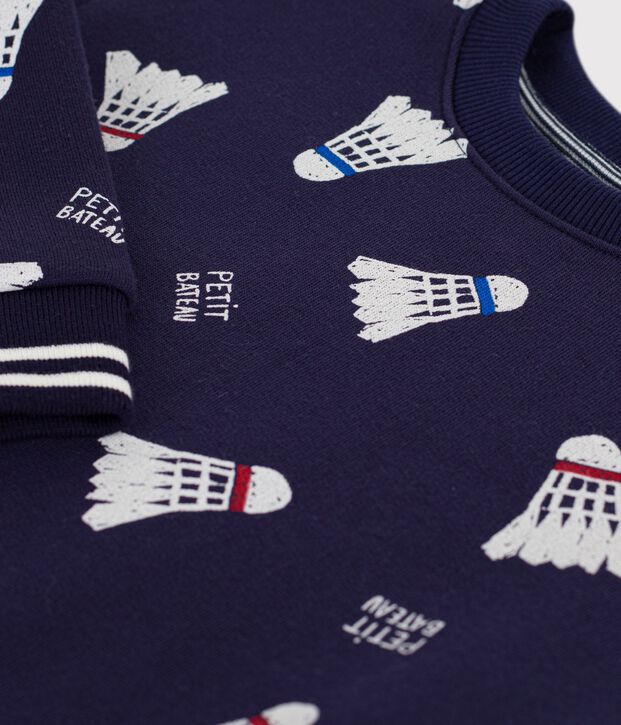 Katoenen sweatshirt met print voor kinderen blauw/multicouleur